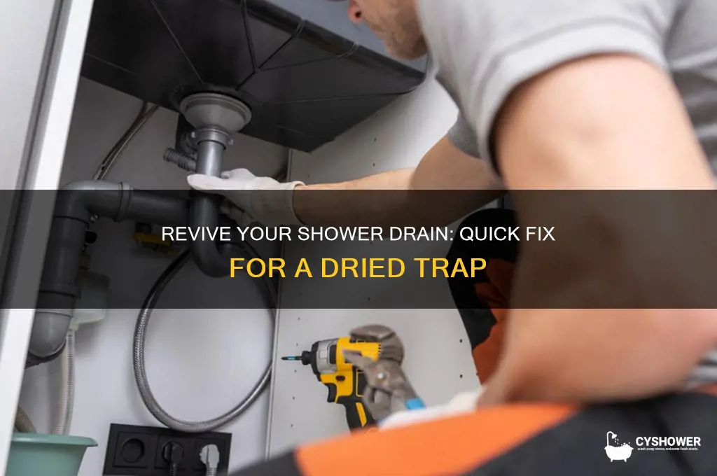 how to fix a dried shower drain trap