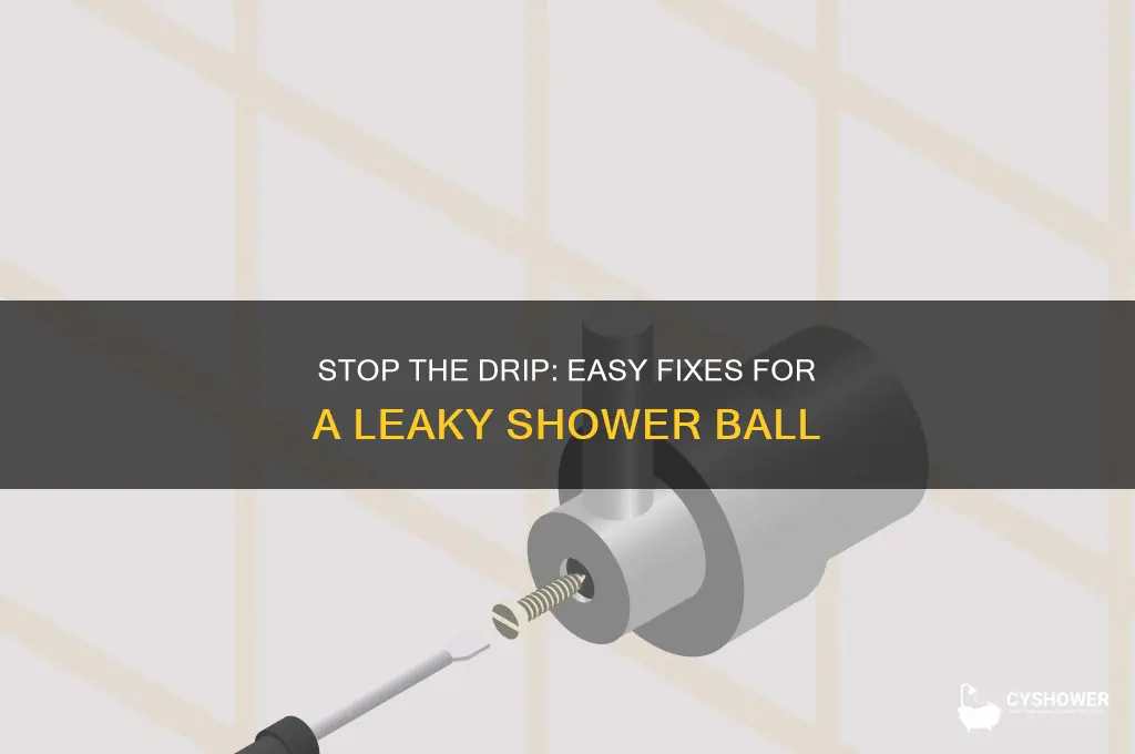 how to fix a dripping shower ball style
