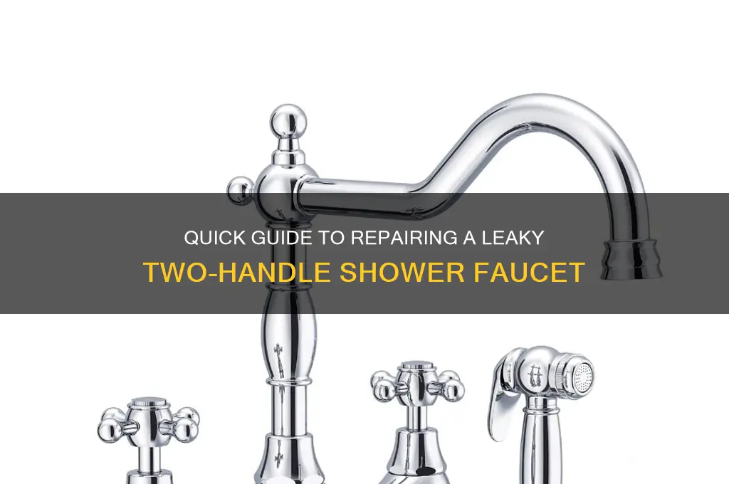 how to fix a dripping shower faucet with two handles