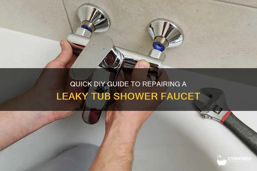how to fix a dripping tub shower faucet