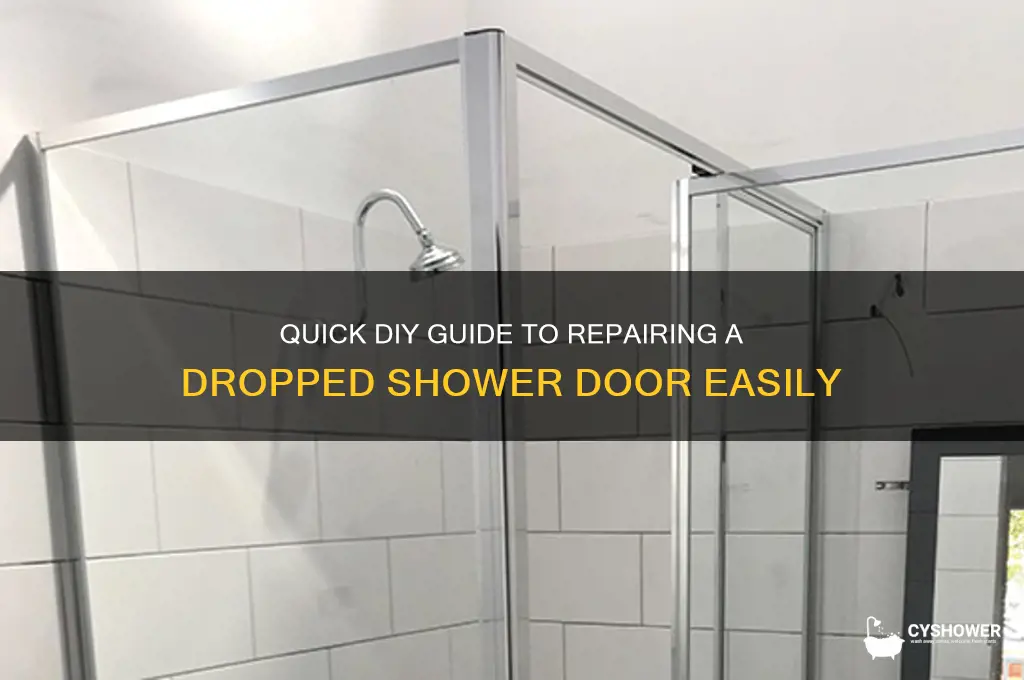 how to fix a dropped shower door