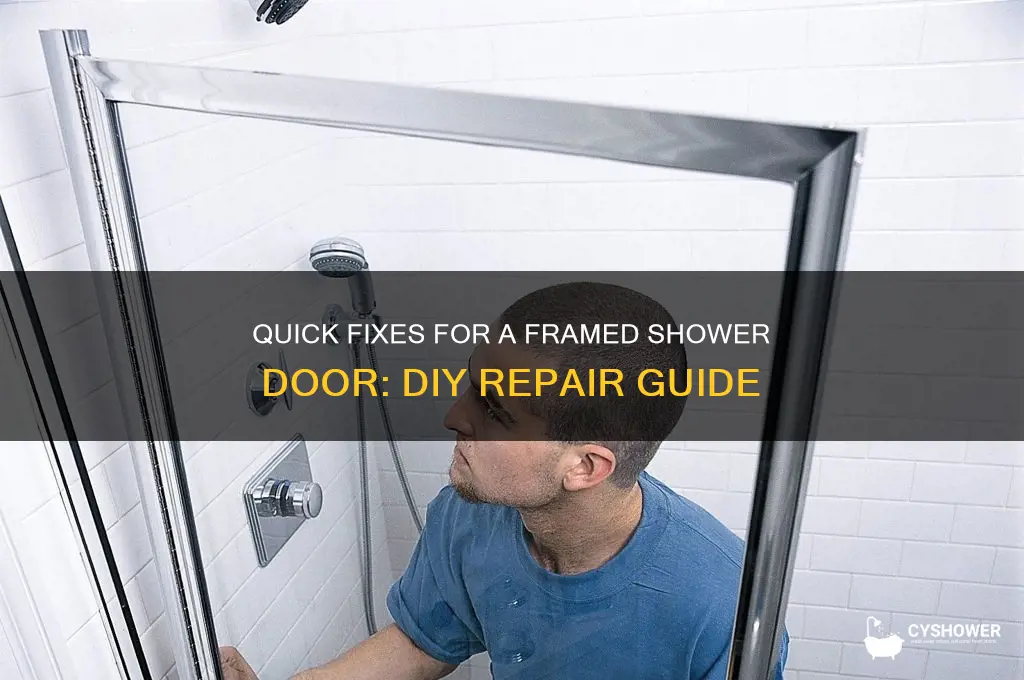 how to fix a framed shower door