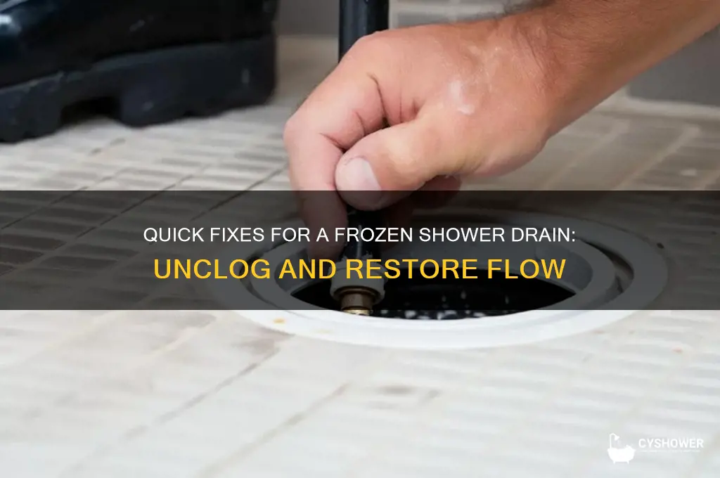 how to fix a frozen shower drain