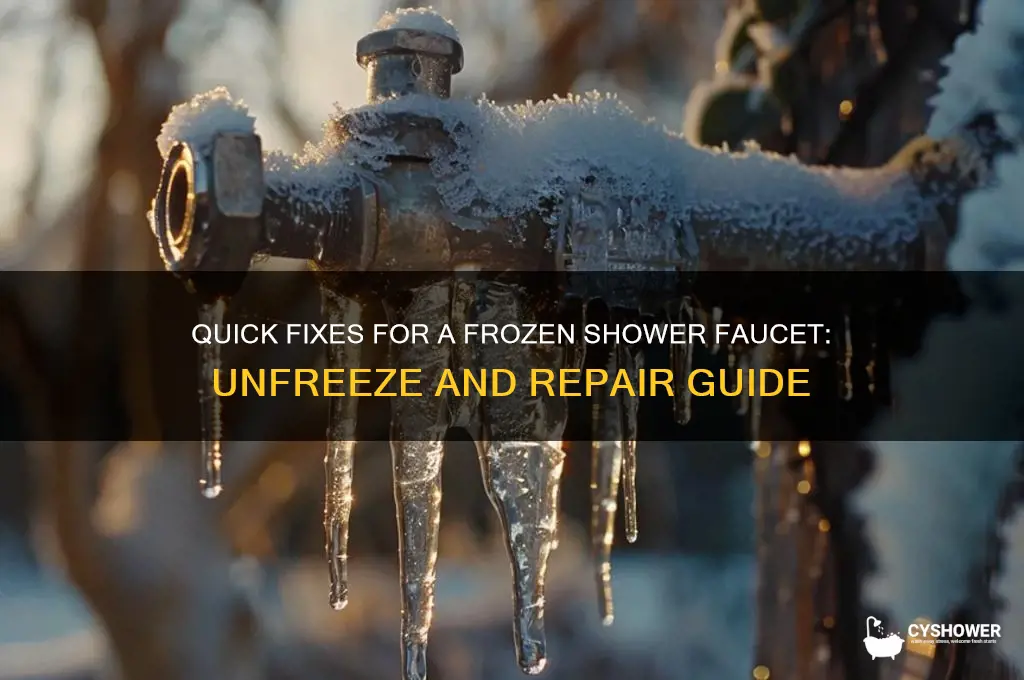 how to fix a frozen shower faucet
