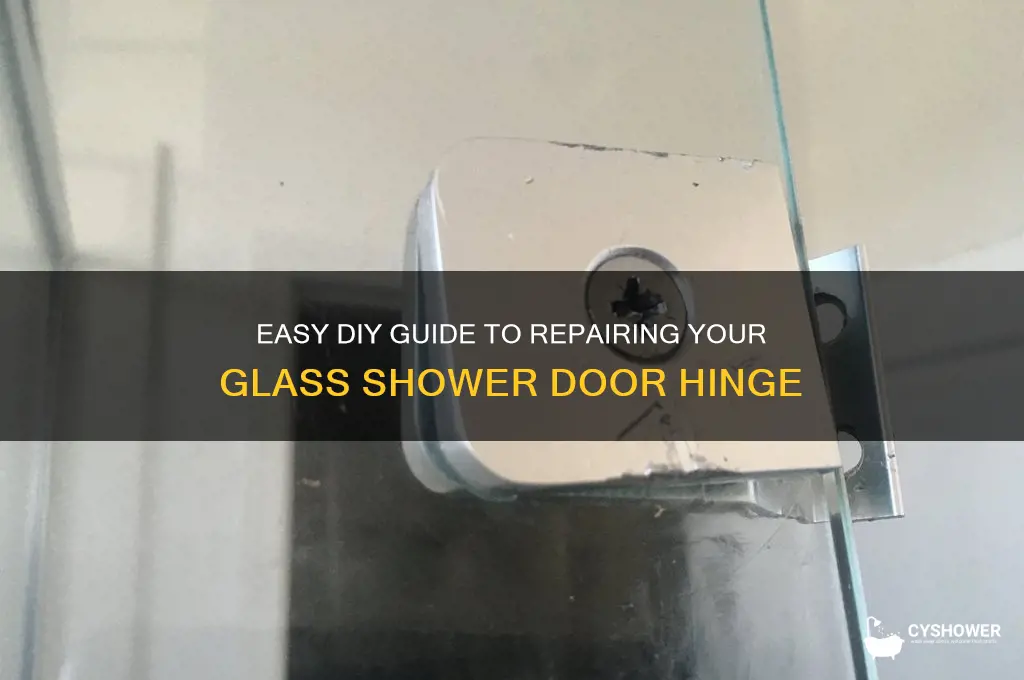 how to fix a glass shower door hinge