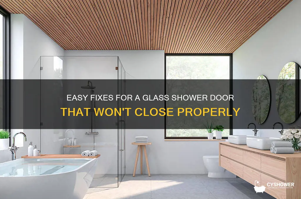 how to fix a glass shower door that won
