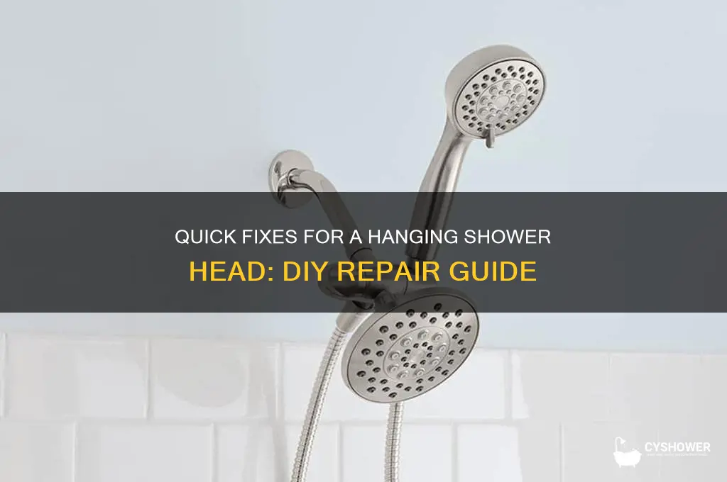 how to fix a hanging shower head