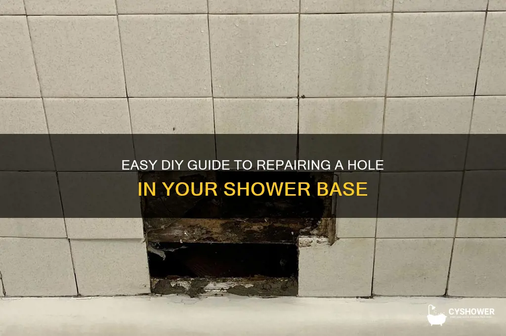 how to fix a hole in a shower base