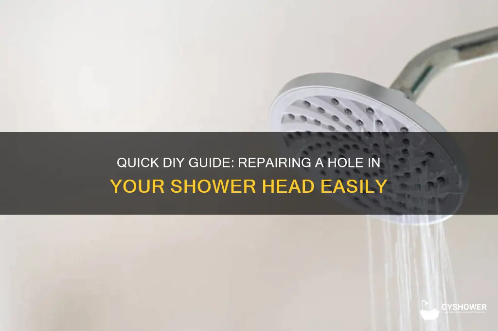 how to fix a hole in a shower head