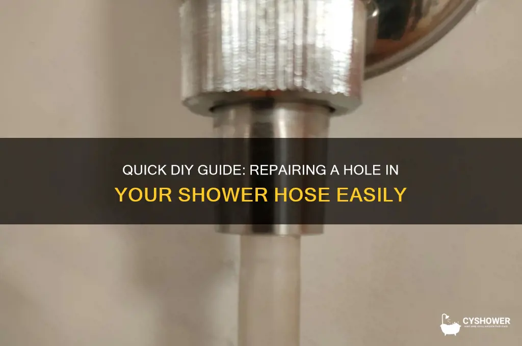 how to fix a hole in a shower hose