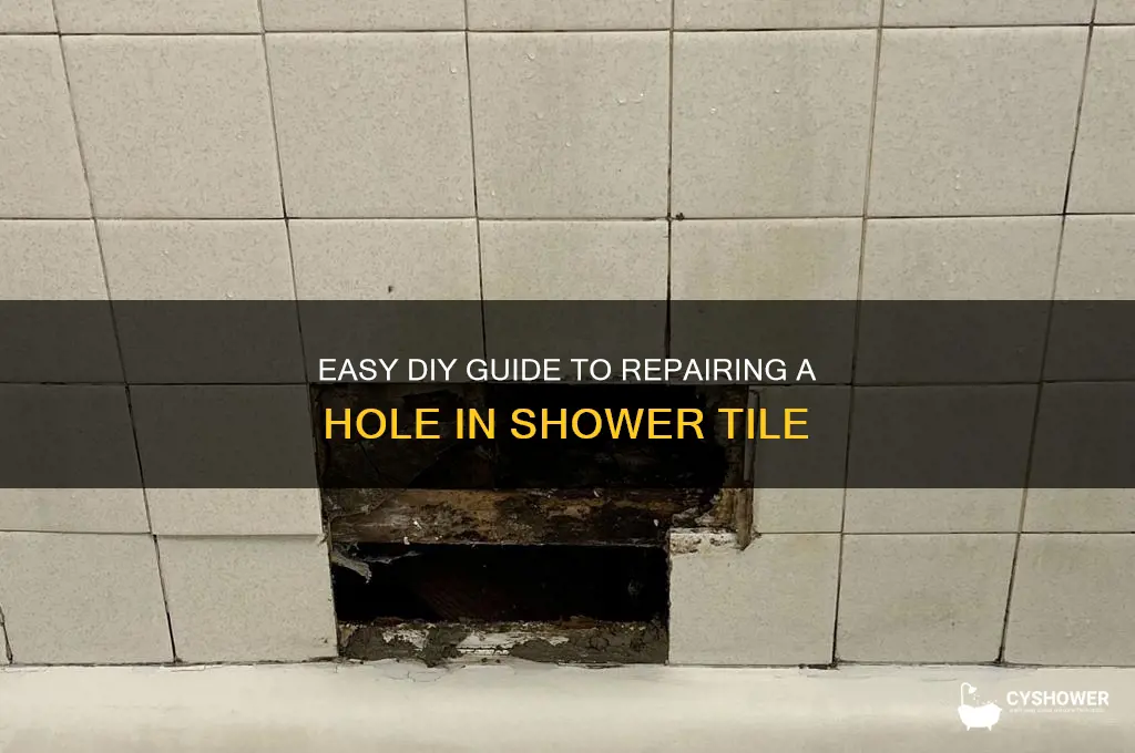 how to fix a hole in a shower tile