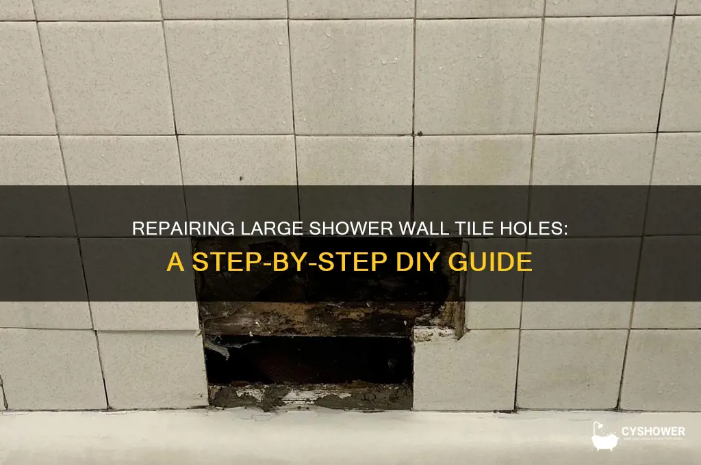 how to fix a large hole in tiled shower wall