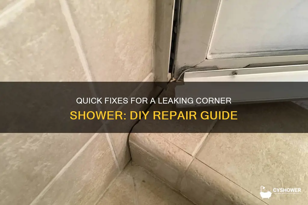 how to fix a leaking corner shower