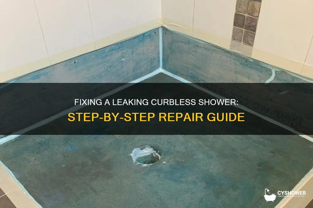 how to fix a leaking curbless shower