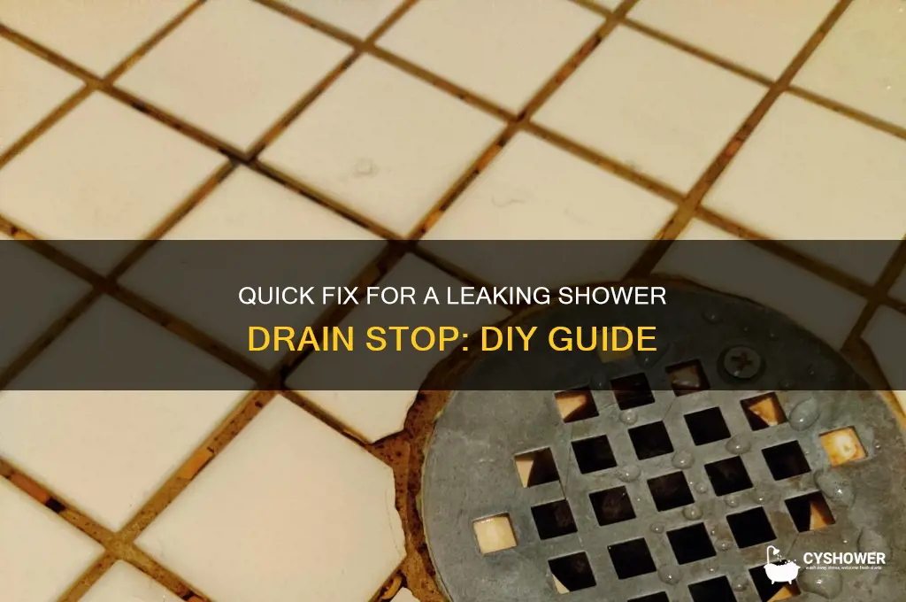 how to fix a leaking drain stop in a shower