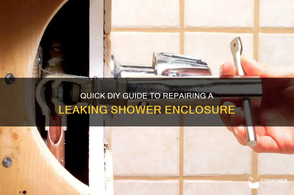 how to fix a leaking shower enclosure