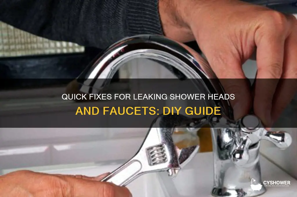 how to fix a leaking shower head and leaking faucet