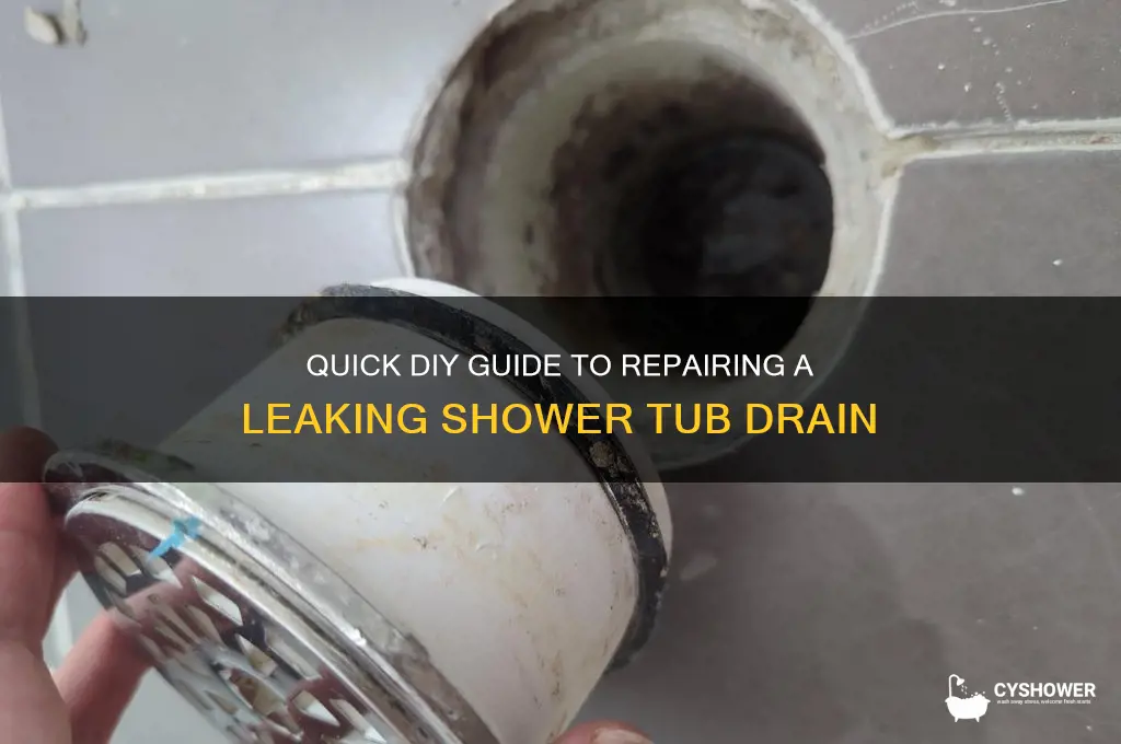how to fix a leaking shower tub drain