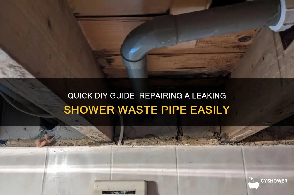 how to fix a leaking shower waste pipe