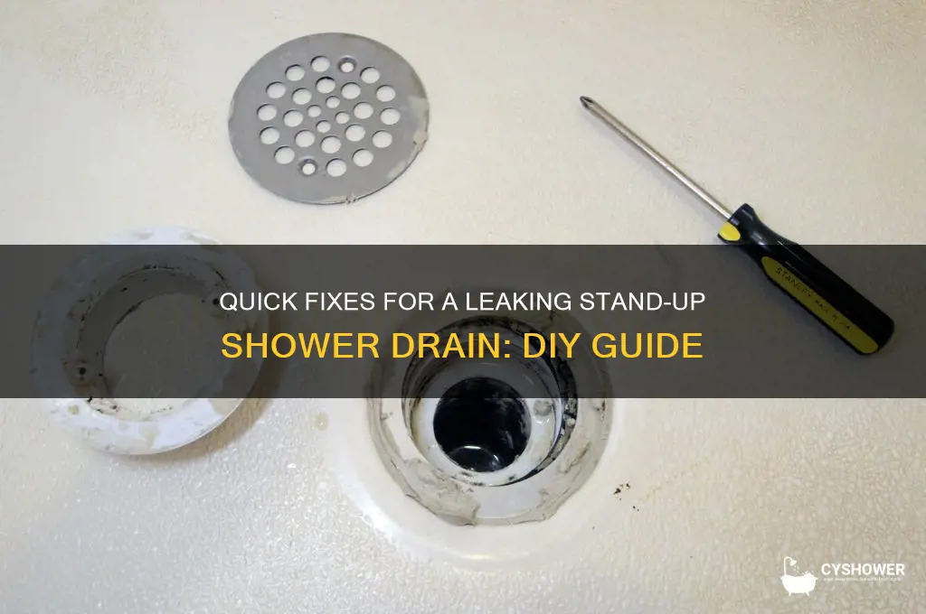 how to fix a leaking stand up shower drain