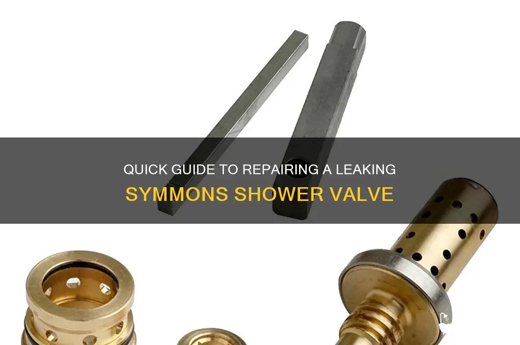 how to fix a leaking symmons shower valve