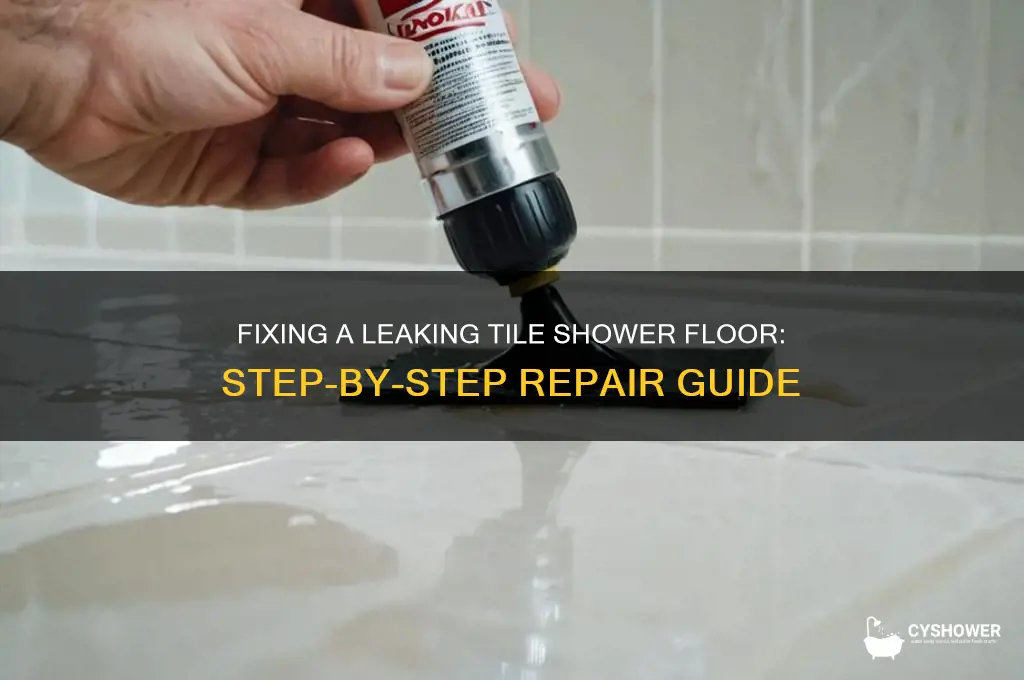 how to fix a leaking tile shower floor