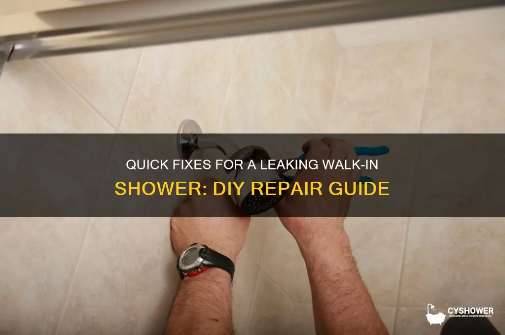 how to fix a leaking walk in shower