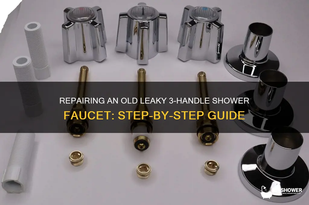 how to fix a leaky 3 handle shower faucet old