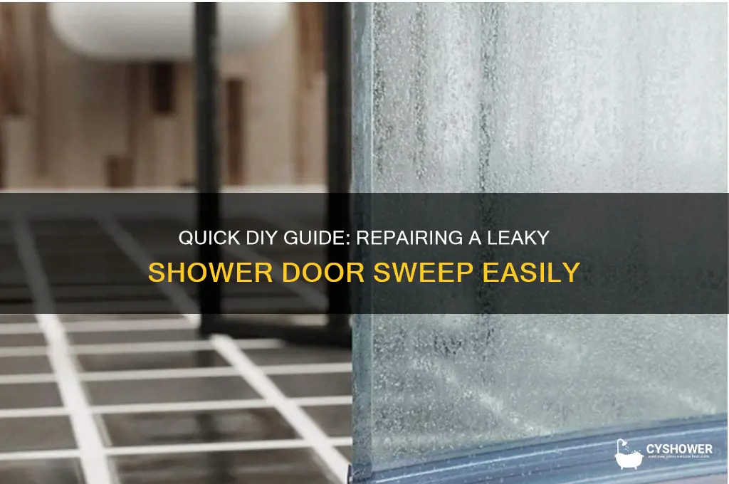 how to fix a leaky shower door sweep
