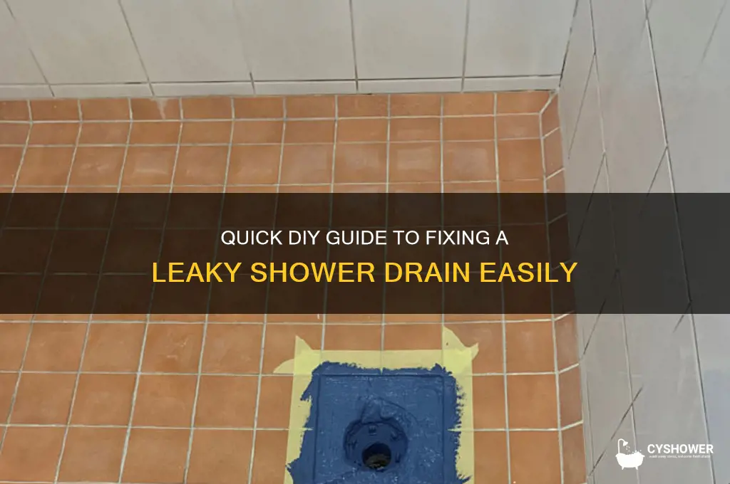 how to fix a leaky shower drain