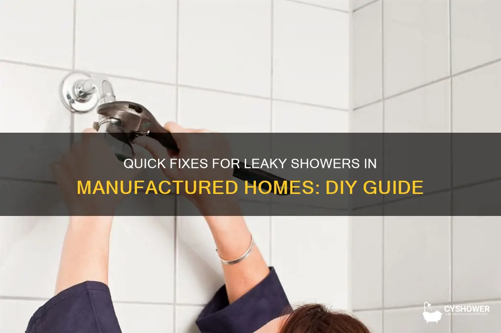 how to fix a leaky shower in manufactured home