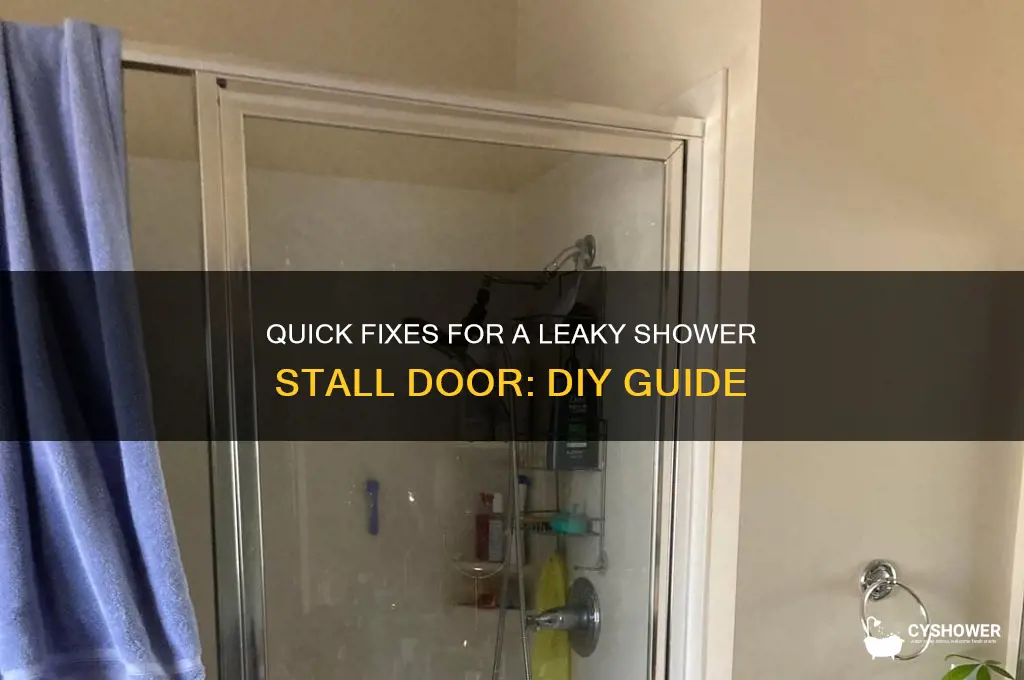 how to fix a leaky shower stall door