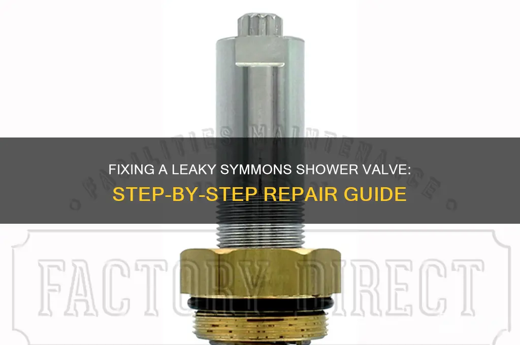 how to fix a leaky symmons shower water control valve