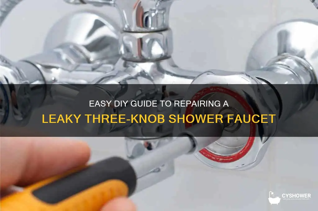how to fix a leaky three knob shower faucet