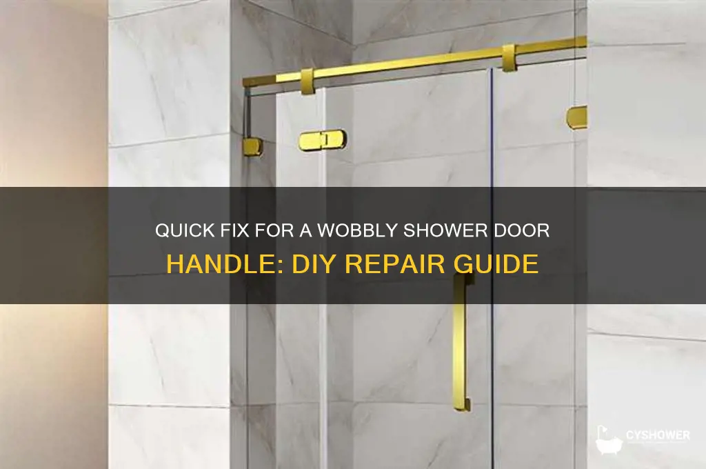 how to fix a loose shower door handle