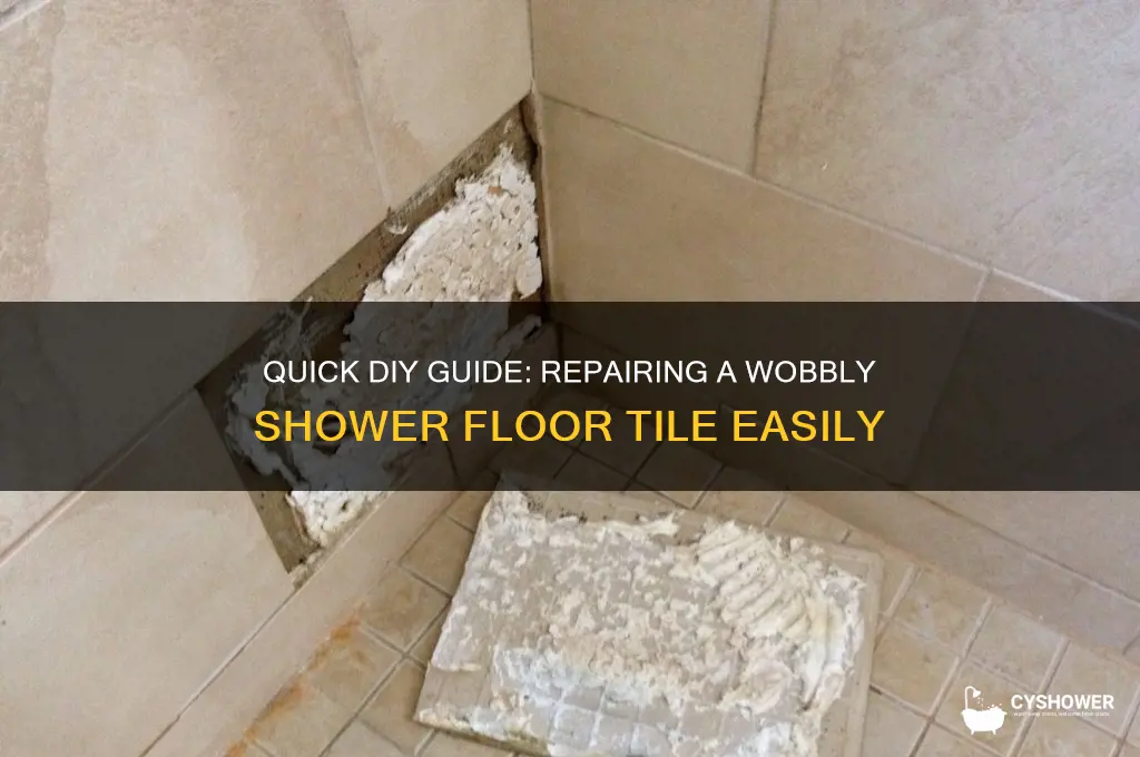 how to fix a loose shower floor tile