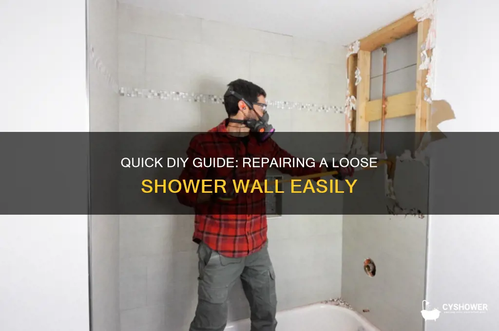 how to fix a loose shower wall