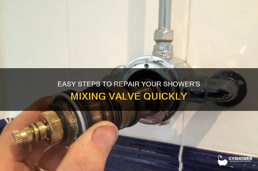 how to fix a mixing valve in a shower