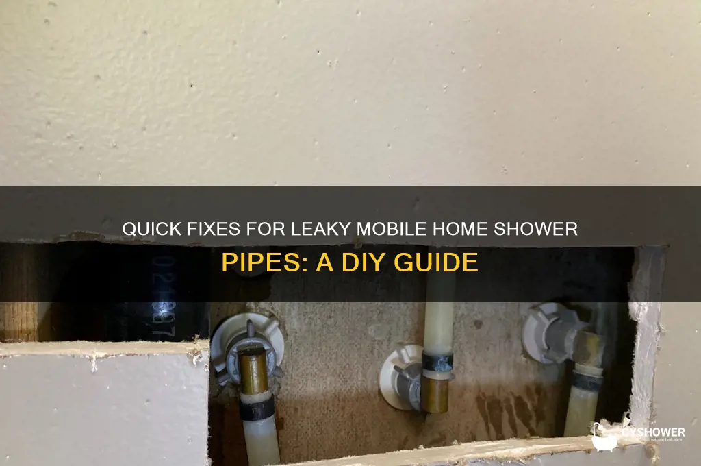 how to fix a mobilehome shower pipes
