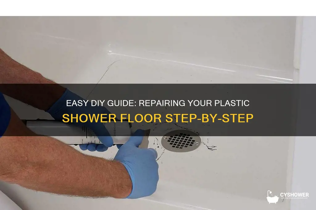 how to fix a plastic shower floor