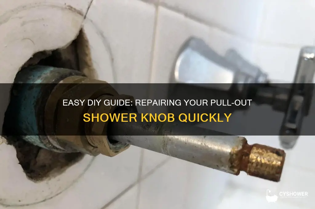 how to fix a pull out shower knob