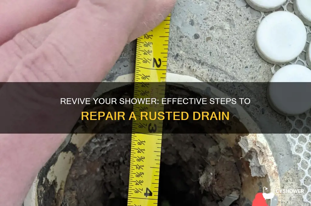 how to fix a rusted shower drain