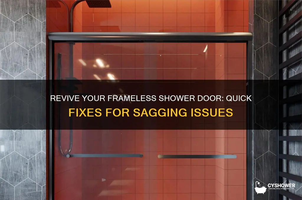 how to fix a sagging frameless shower door