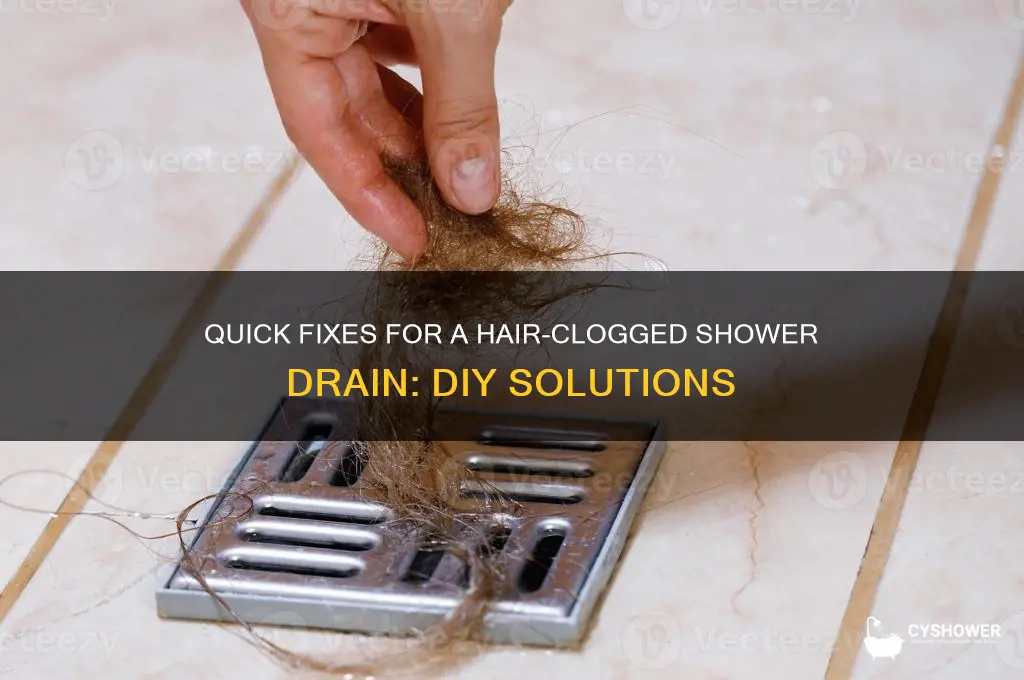 how to fix a shower clogged with hair