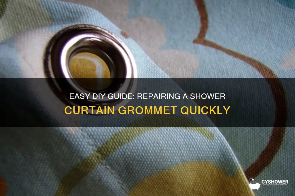 how to fix a shower curtain grommet