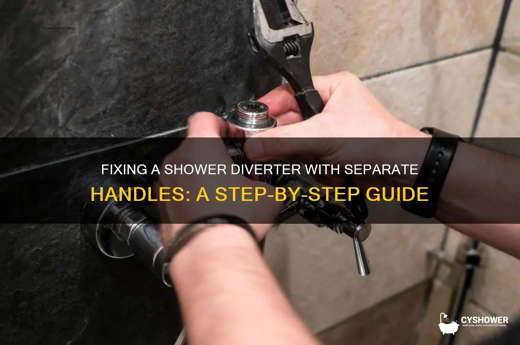 how to fix a shower diverter with separate handles