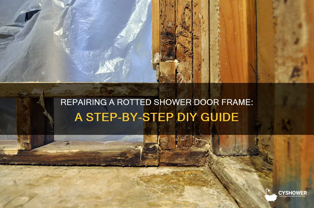 how to fix a shower door frame that rotted