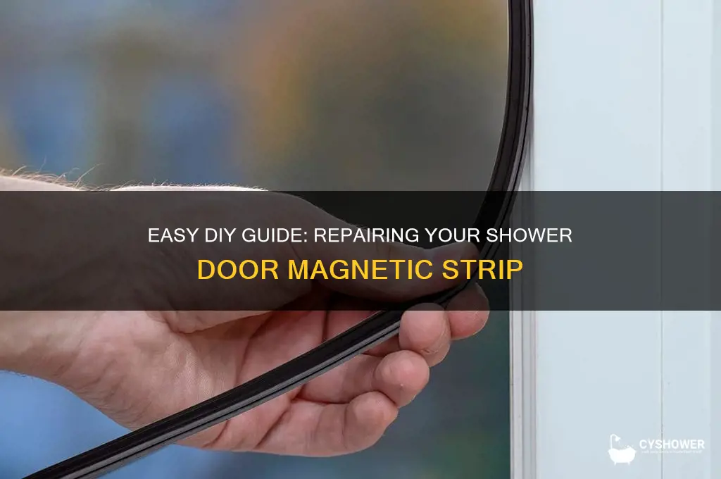 how to fix a shower door magnetic strip