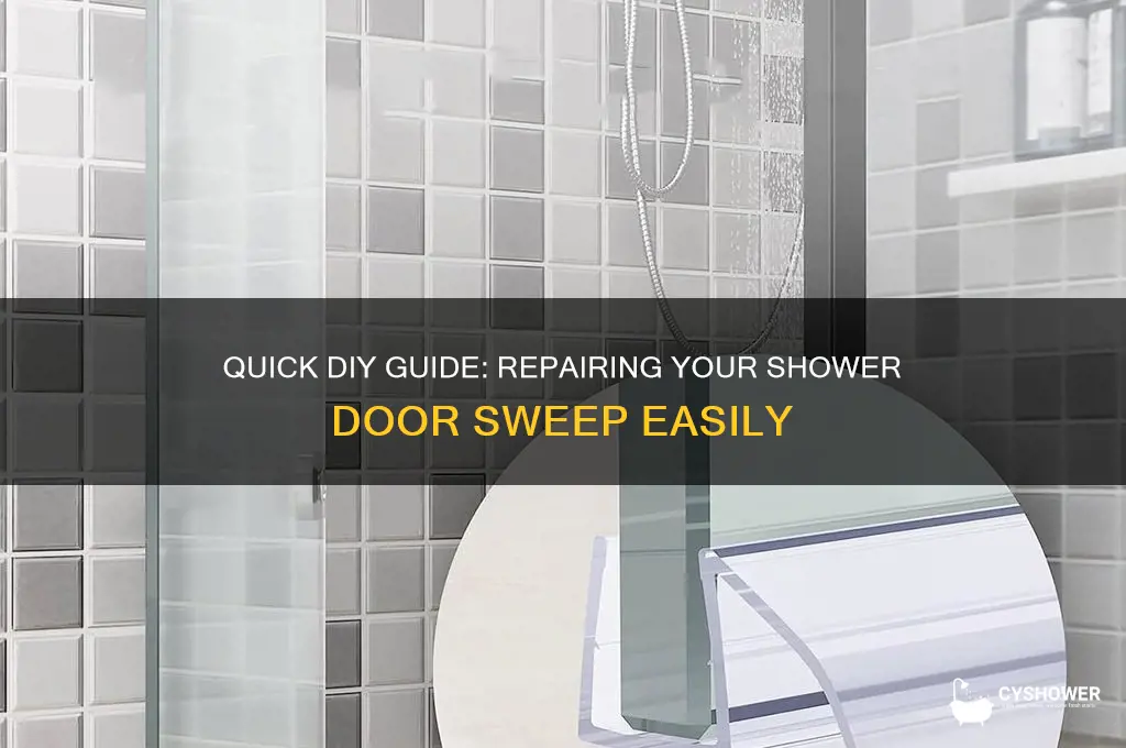 how to fix a shower door sweep