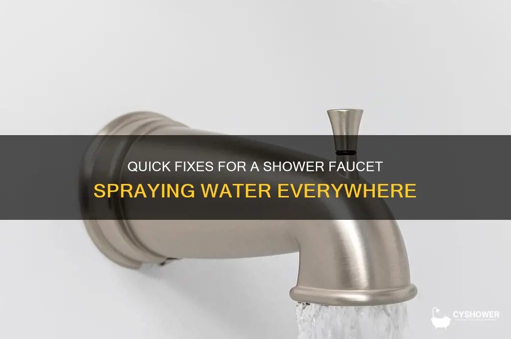 how to fix a shower faucet spraying